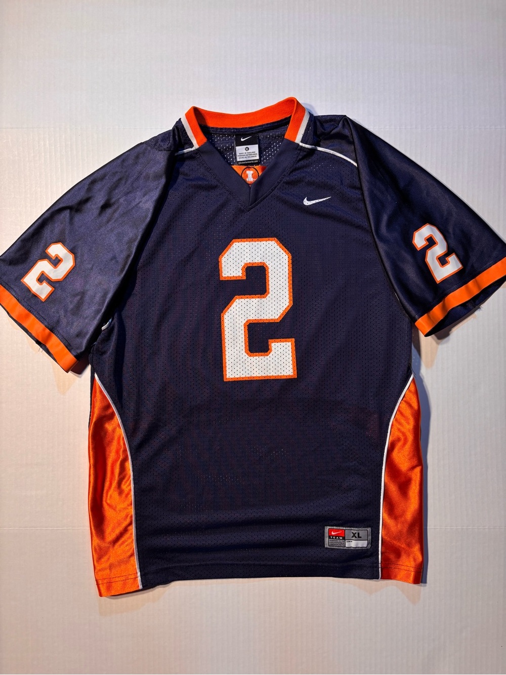 Vtg Nike University Illinois Fighting Illini NCAA Football Jersey Youth XL Men M